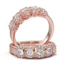 Half Eternity Moissanite Band, Art Deco Wedding Ring, Anniversary Band For Women,
