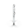14K White Gold Vintage Leaf Moissanite Engagement Ring, Floral Vintage-Look Ring