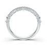 14K White Gold Vintage Floral Scroll Wedding Ring