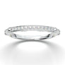 14K White Gold Vintage Floral Scroll Wedding Ring