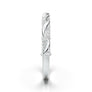 14K White Gold Floral Twist Weave Stackable Engagement Wedding Band