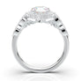Vintage-Look Round with Halo Engagement RingWomen's Moissanite Engagement Ring | | Round Engagement Ring | Will You Marry MeHalo