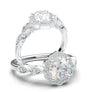 Vintage-Look Round with Halo Engagement RingWomen's Moissanite Engagement Ring | | Round Engagement Ring | Will You Marry MeHalo