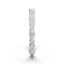 14K White Gold Vintage Moissanite Eternity Wedding Band