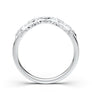 14K White Gold Curved Floral Diamond Vine Band