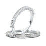 14K White Gold Vintage Floral Scroll Wedding Ring