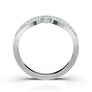 White Gold Stackable Band Delicate Band Wedding Band Crown Band Vintage Band Curved Band Anniversary Band Prong Band Engagement Band New 14K