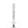 14K White Gold Diamond Wedding Band, Stacking Art Deco Engagement Ring
