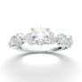 14k Floral Engagement Ring White Gold Ring Vintage Look Engagement Ring | Floral Engagement Ring | Moissanite Ring 1ct