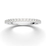 14K White Gold Half Eternity Stackable Moissanite Wedding Band