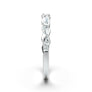 14K White Gold Art Deco Moissanite Twig with a Vintage Gemstone Ring
