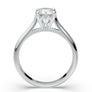 White Gold Solitaire Bead Ring
