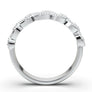 Petite Twist Half Eternity Ring, Infinity Diamond Wedding Band, Vintage Milgrain Ring, Stackable Ring, Promise Band, Anniversary Gift Ring