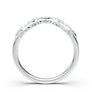 White Gold Curved Floral Filigree Wedding Band