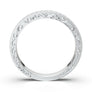 White Gold Vintage Filigree Band