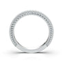 White Gold Vintage Leaf Filigree Band