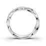 White Gold Infinity Shared Prong Full Diamond Band