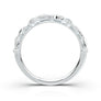 White Gold Floral Vine Wedding Band