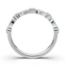 White Gold Vintage Stackable Prong Band