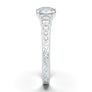 White Gold Vintage Filigree Milgrain Ring