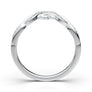White Gold Infinity Twist Pointed Band