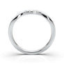 White Gold Twisted Half Diamond Band