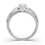 White Gold Floral Twist Delicate Ring