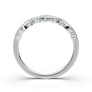 White Gold Twisted Curved Wedding Band