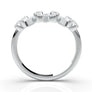 White Gold Vintage Curved Marquise Bezel Band