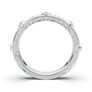White Gold Vintage Filigree Bezel Set Band