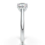 White Gold Solitaire Bead Ring