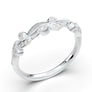 White Gold Floral Vintage Wedding Band
