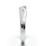 White Gold Twist Half Diamond Wedding Band