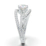 White Gold Twisted Weave Diamond Ring