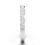 White Gold Vintage Pear Bezel Stackable Band