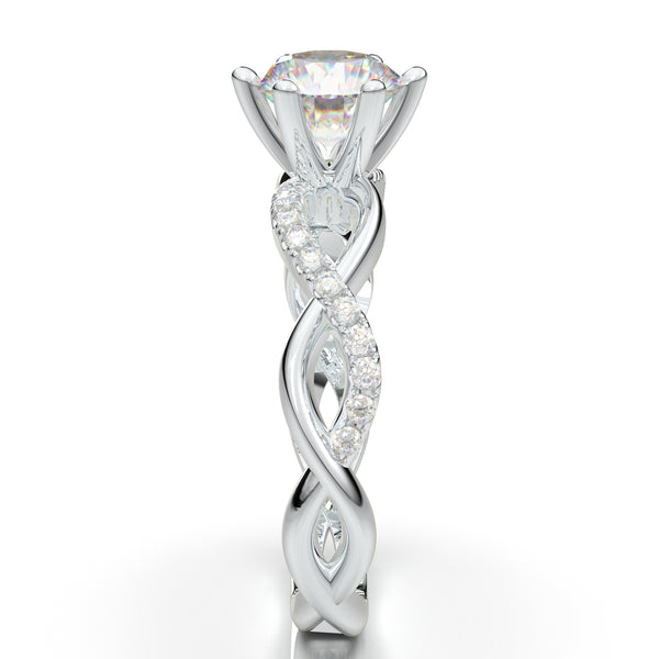 Infinity twist store diamond ring