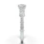 White Gold Floral Pave Ring