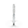 White Gold Vintage Floral Milgrain Band