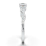 White Gold Floral Filigree Petal Ring
