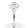 White Gold Vintage Floral Filigree Halo Ring