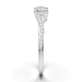 White Gold Floral Twist Delicate Ring