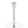 White Gold Floral Stackable Ring