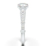 White Gold Vintage Tapered Ring