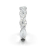 White Gold Infinity Shared Prong Full Diamond Band