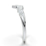 White Gold Vintage Curved Crown Band