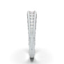 White Gold Vintage Channel Double Milgrain Band