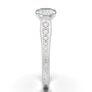White Gold Vintage Flower Filigree Ring