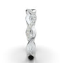 White Gold Infinity Shared Prong Half Diamond Band