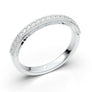 White Gold Vintage Floral Leaf Filigree Band