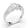 White Gold Vintage Royal Three Stone Ring